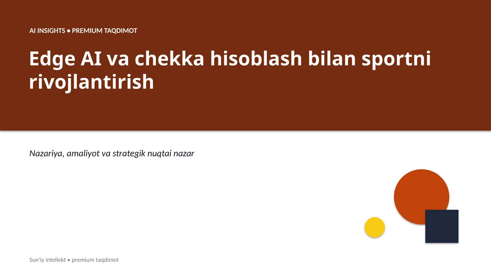 Edge AI va chekka hisoblash bilan sportni rivojlantirish