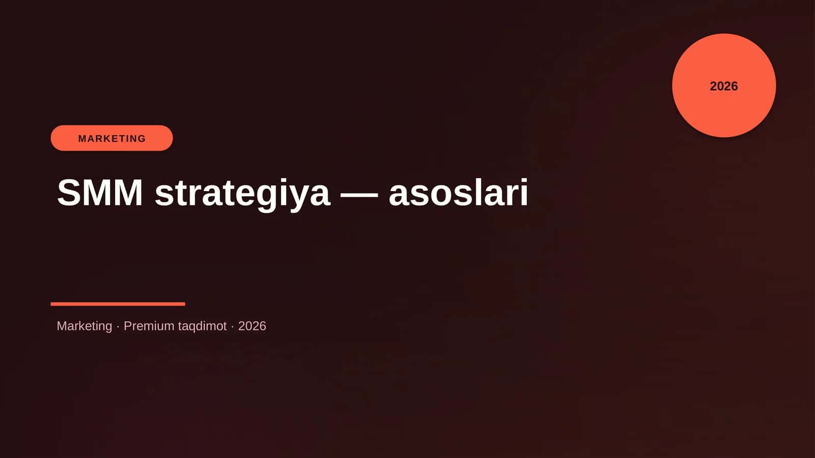 SMM strategiya — asoslari