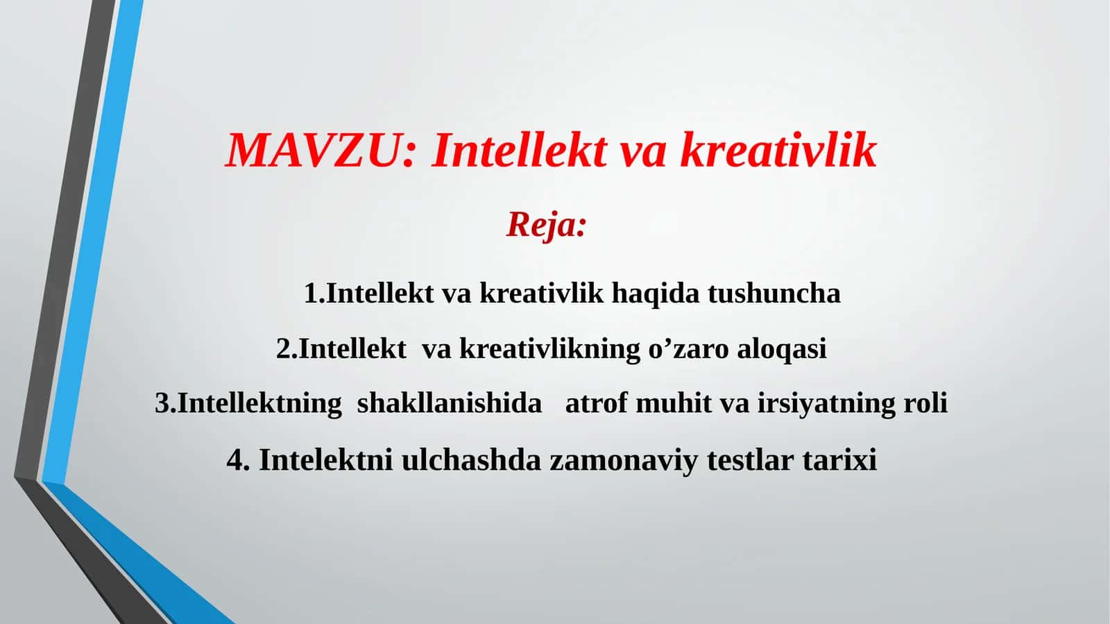 Intellekt va kreativlik