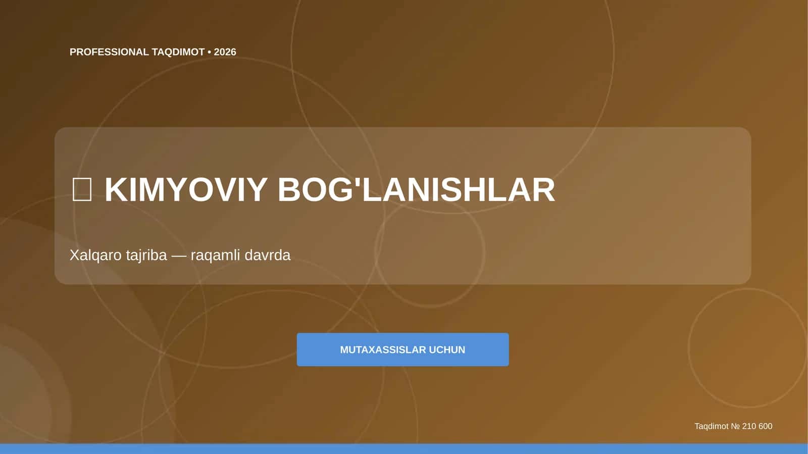 KIMYOVIY BOG'LANISHLAR