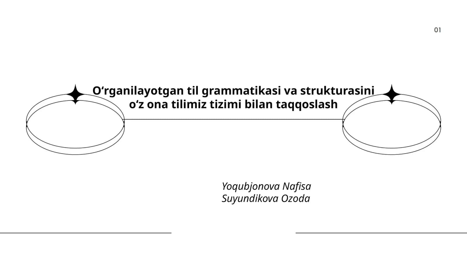 Oʻrganilayotgan til grammatikasi va strukturasini oʻz ona tilimiz tizimi bilan taqqoslash