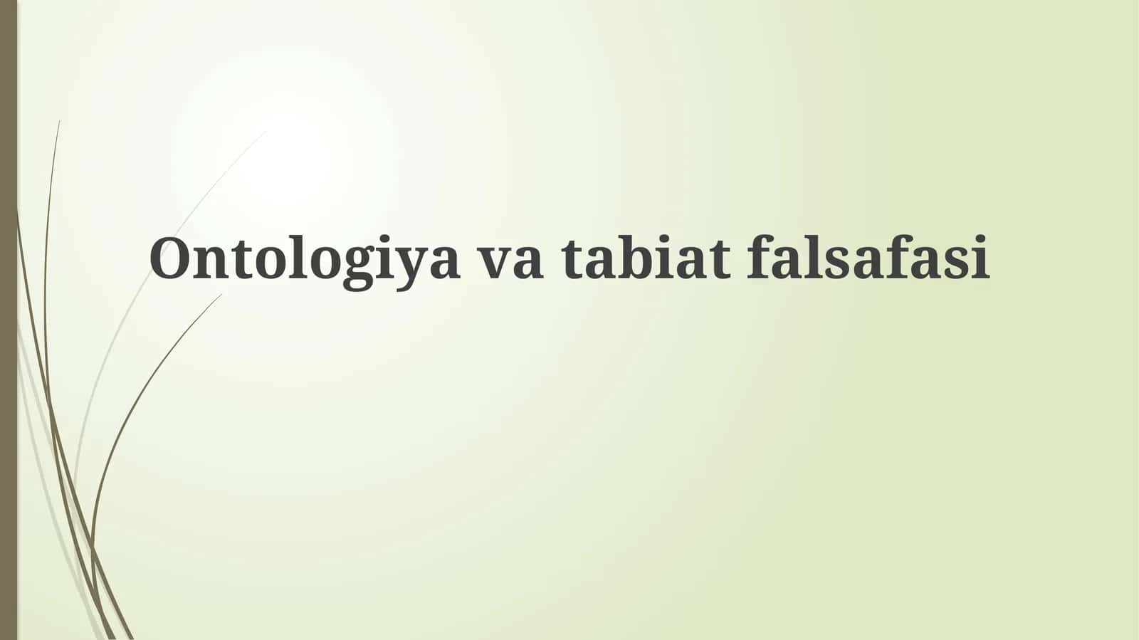 Ontologiyavatabiatfalsafasi