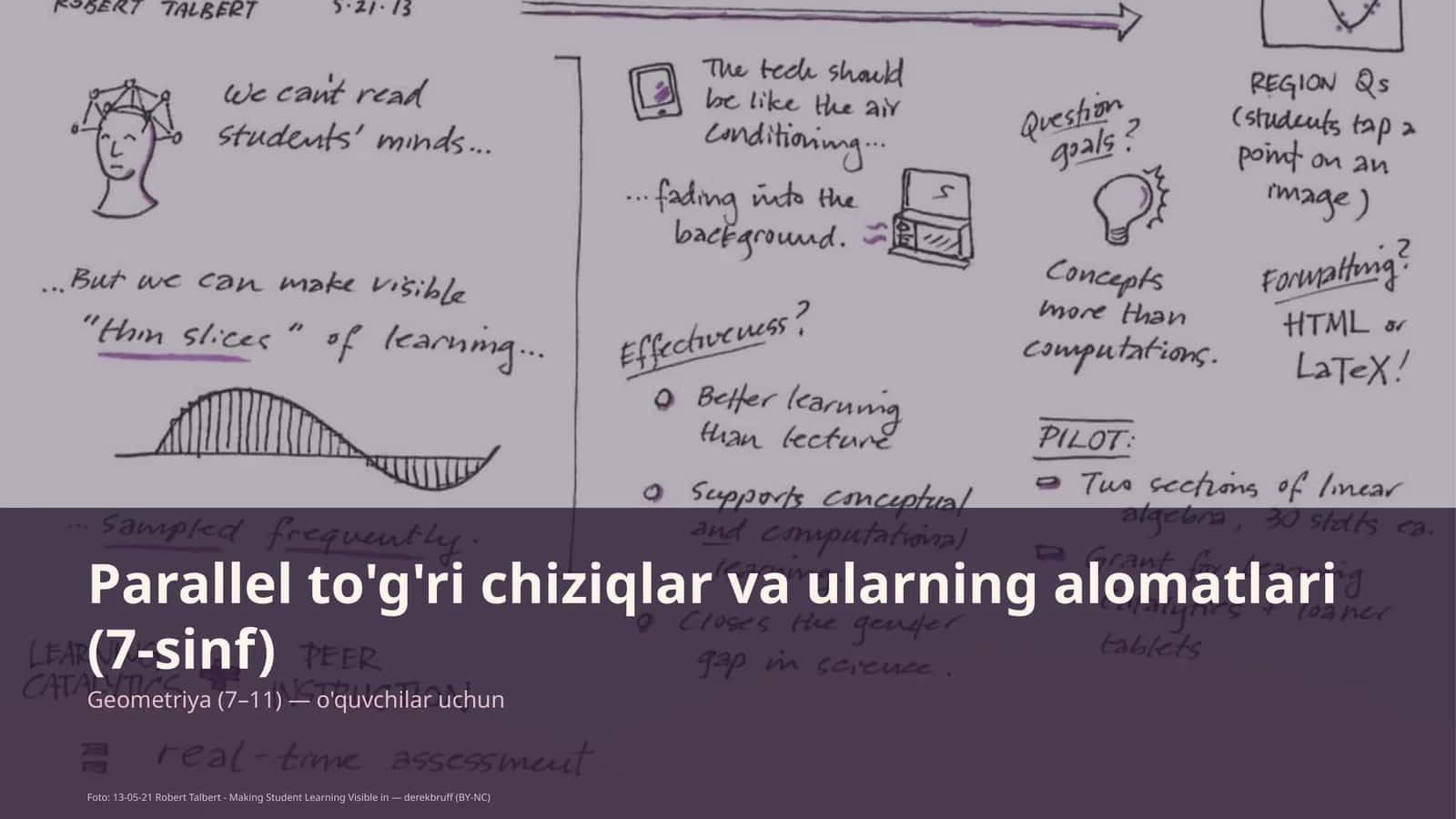 Parallel to'g'ri chiziqlar va ularning alomatlari (7-sinf)