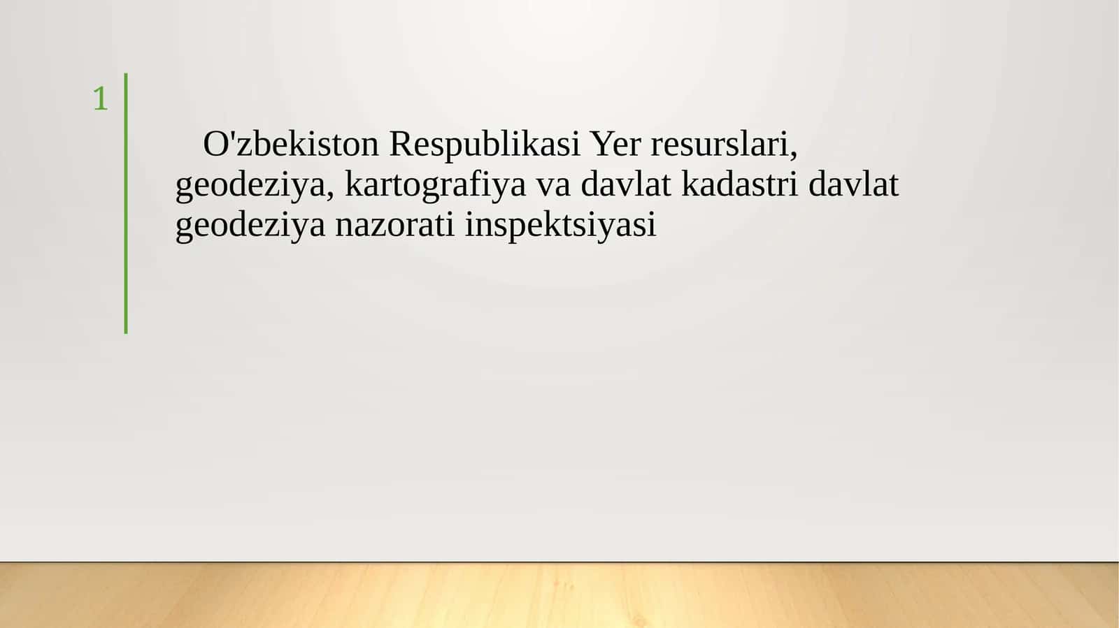 O'zbekiston Respublikasi Yer resurslari, geodeziya, kartografiya va davlat kadastri davlat geodeziya nazorati inspektsiyasi