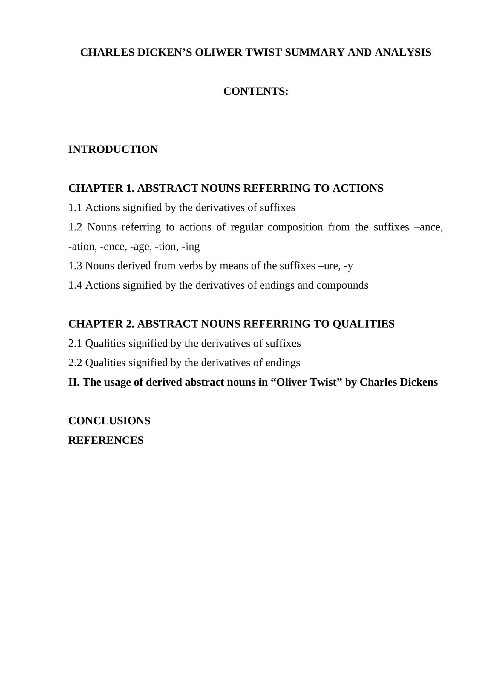 CHARLES DICKEN’S OLIWER TWIST SUMMARY AND ANALYSIS
