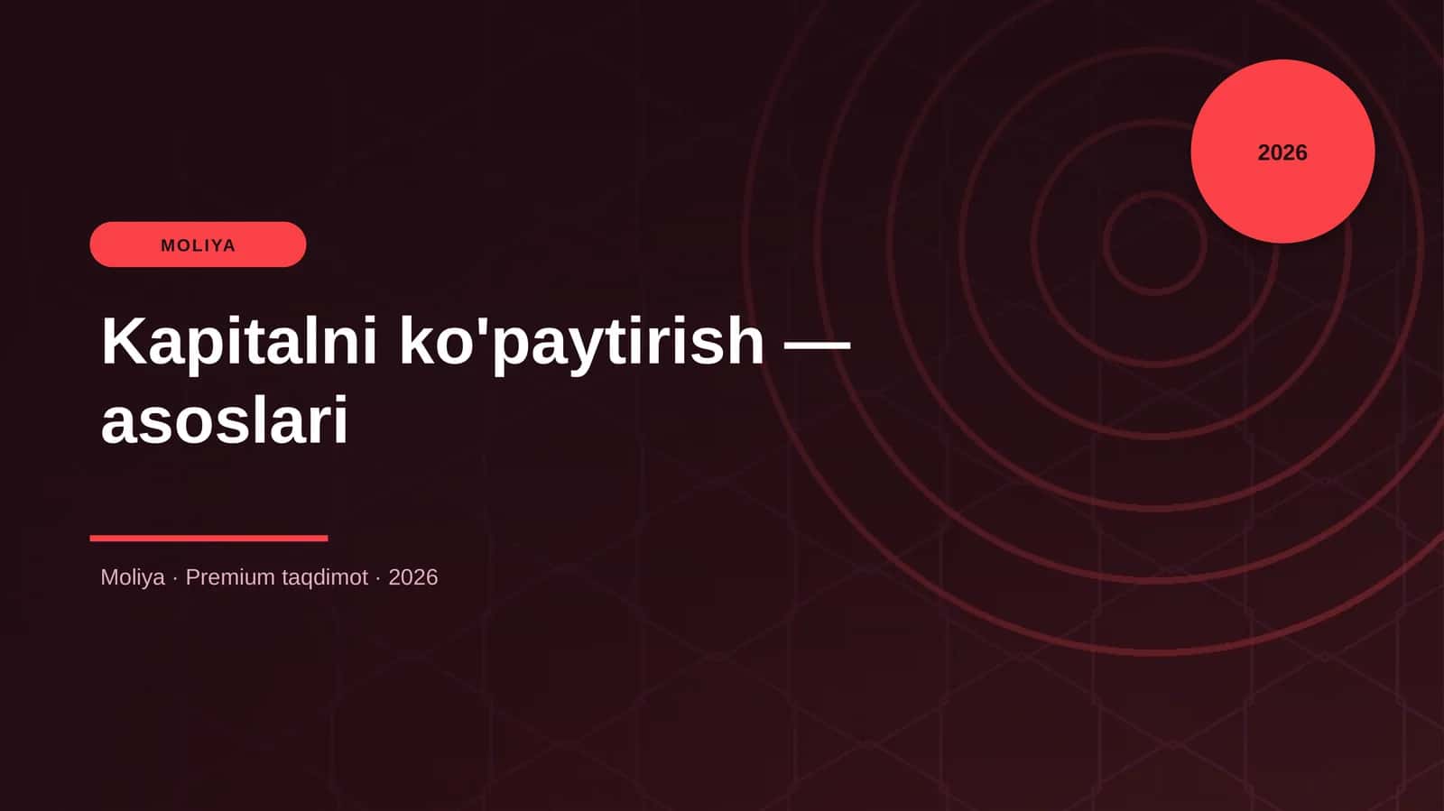 Kapitalni ko'paytirish — asoslari