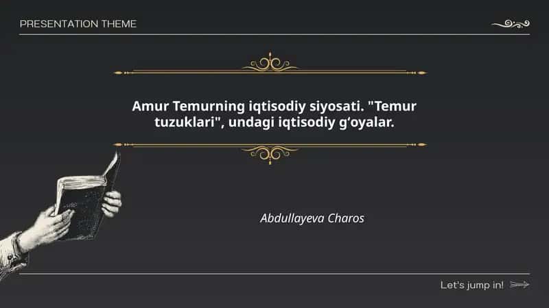 Amir Temurning iqtisodiy siyosati