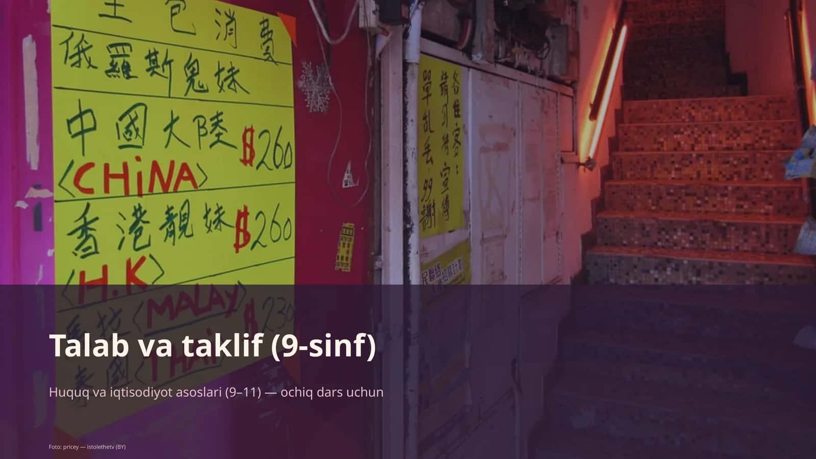 Talab va taklif (9-sinf)