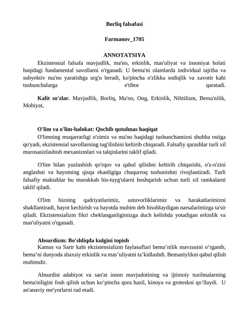 Borliq falsafasi