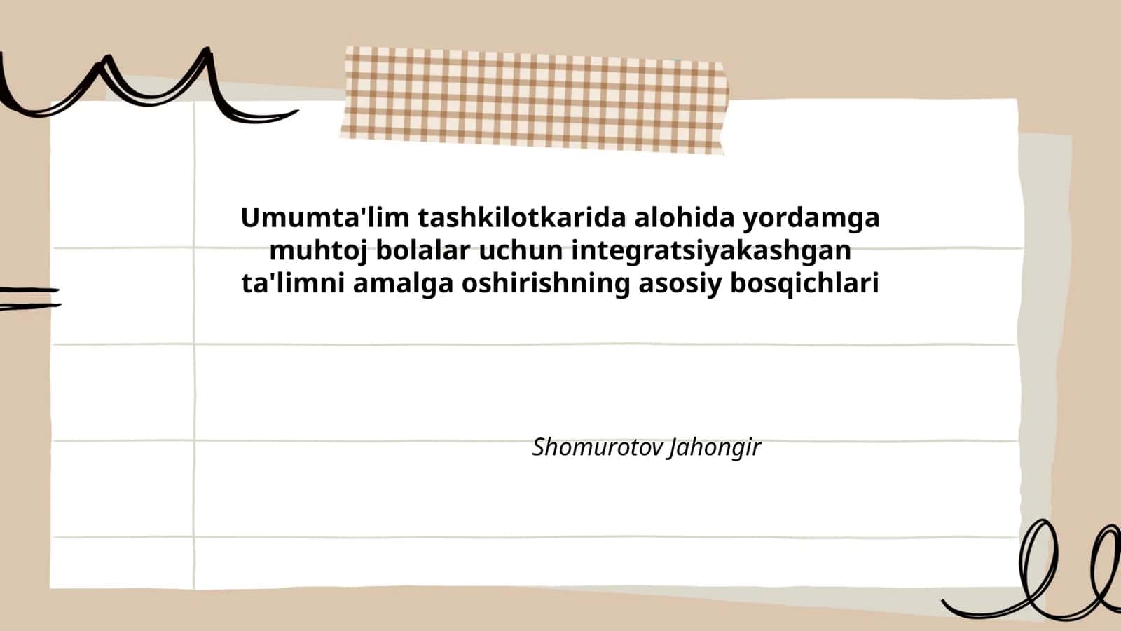 Integratsiyakashgan ta'limning mohiyati