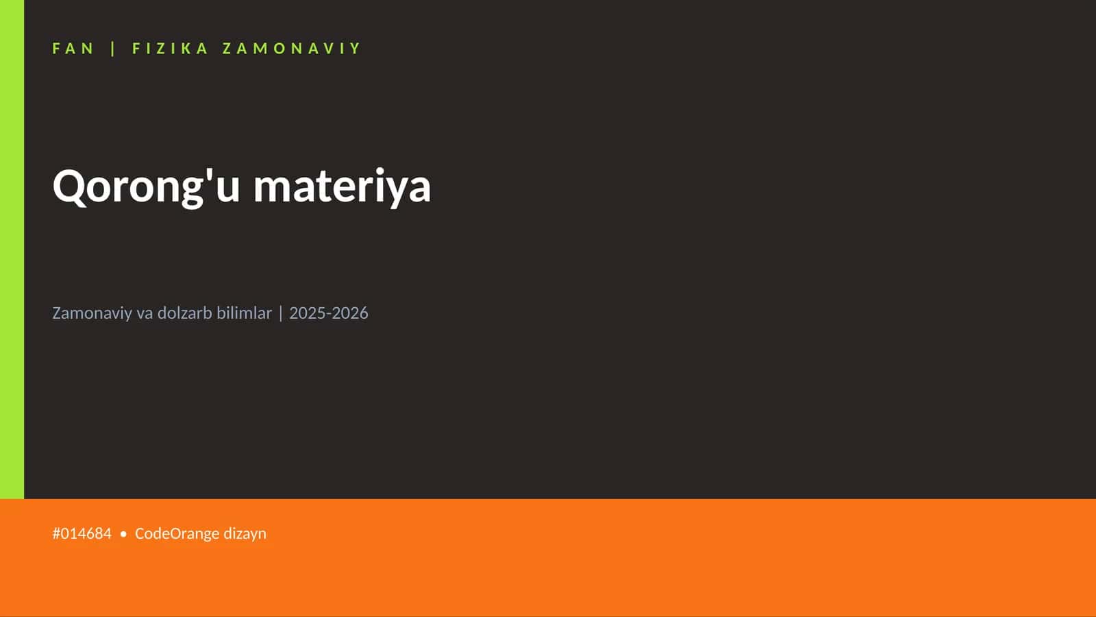 FIZIKA ZAMONAVIY