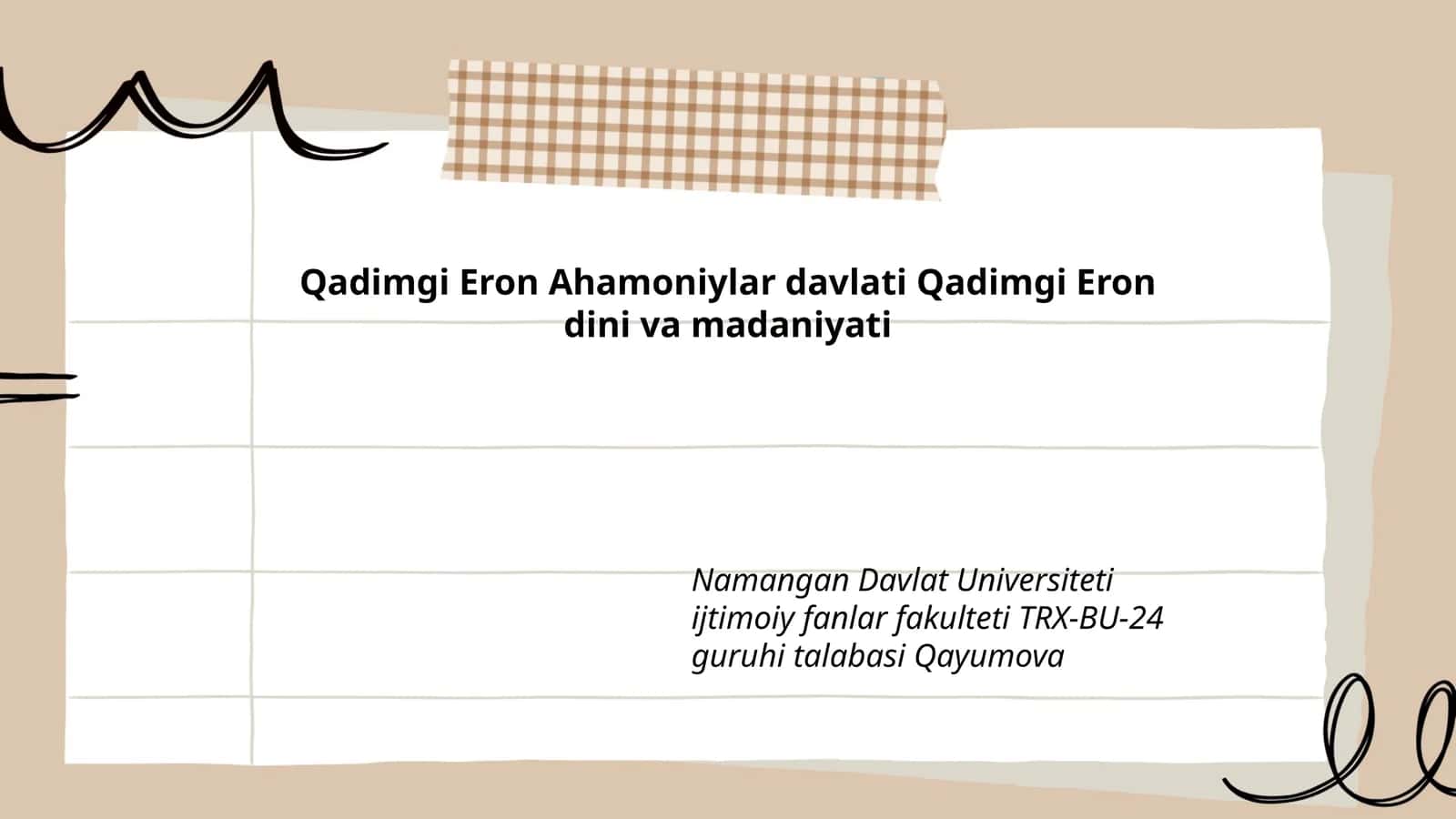 Qadimgi Eron Ahamoniylar davlati Qadimgi Eron dini va madaniyati