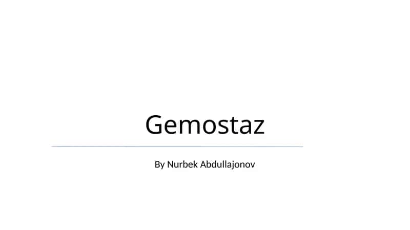 Gemostaz