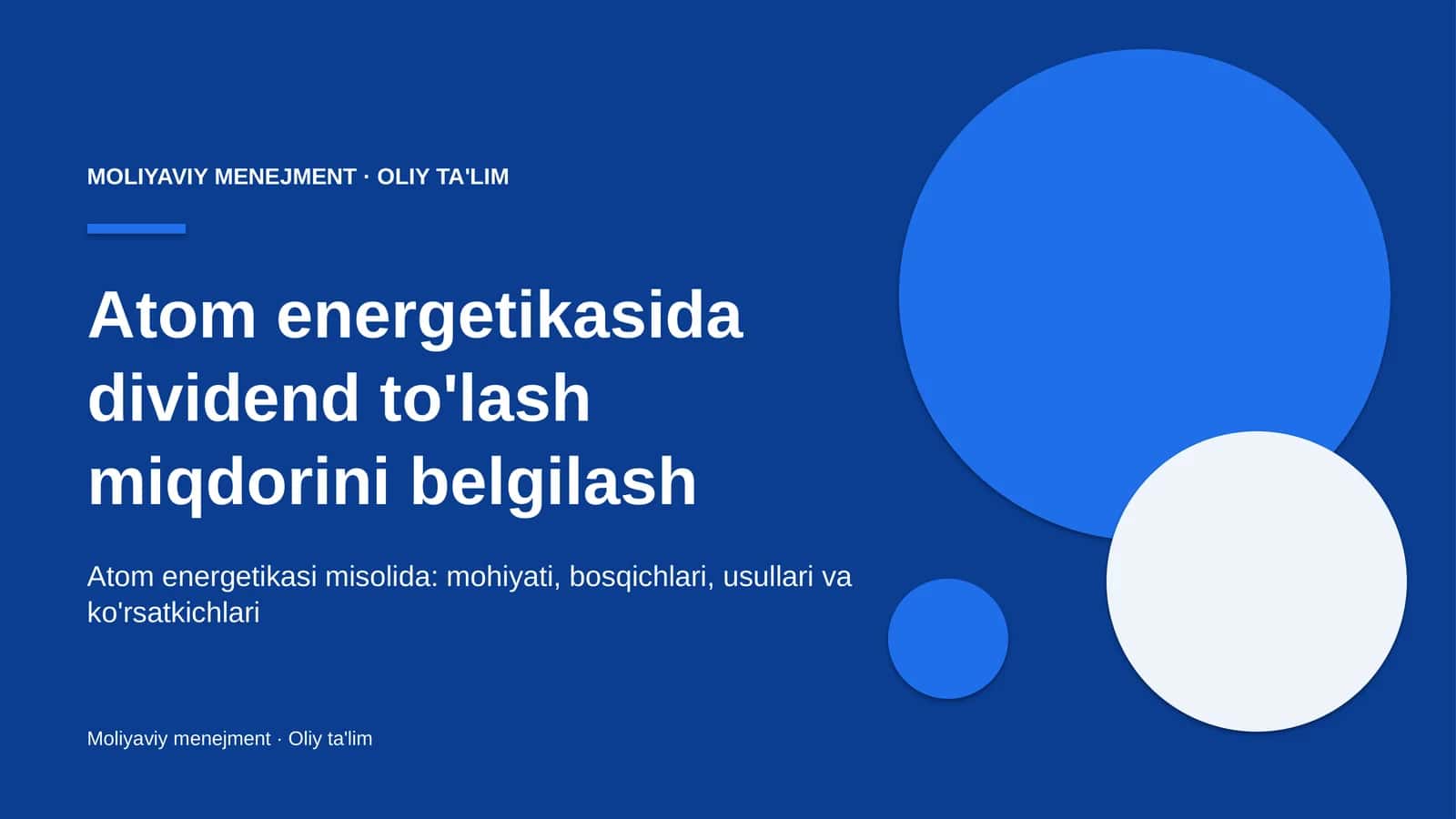 atom energetikasida dividend to'lash miqdorini belgilash 6771