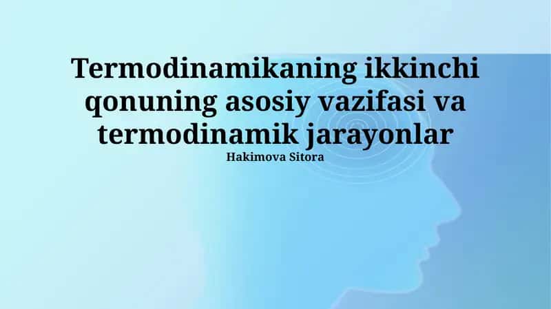 Issiqlik mashinalari va ularning samaradorligi