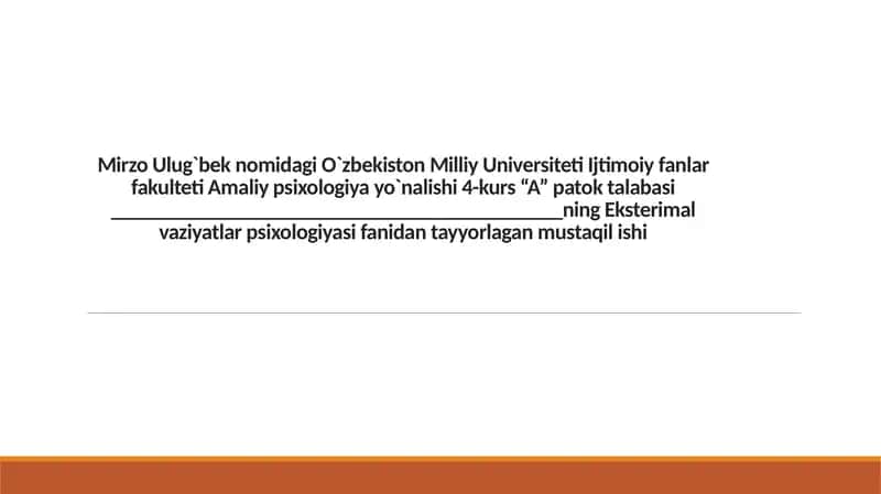Insonning stressga reaksiyalarining turlari(darajalari)