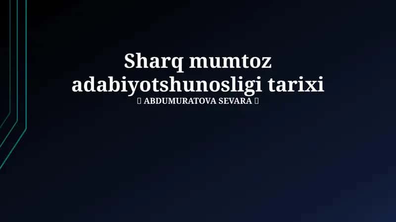 Sharq mumtoz adabiyotshunosligi tarixi
