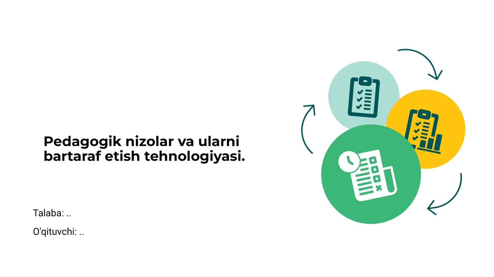 Pedagogik nizolar va ularni bartaraf etish tehnologiyasi