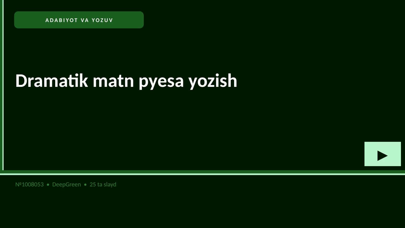 Dramatik matn pyesa yozish