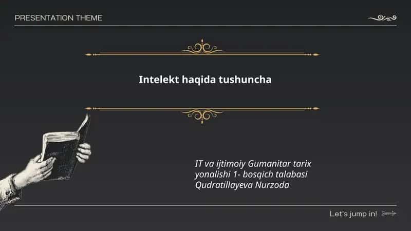 Intelekt haqida tushuncha