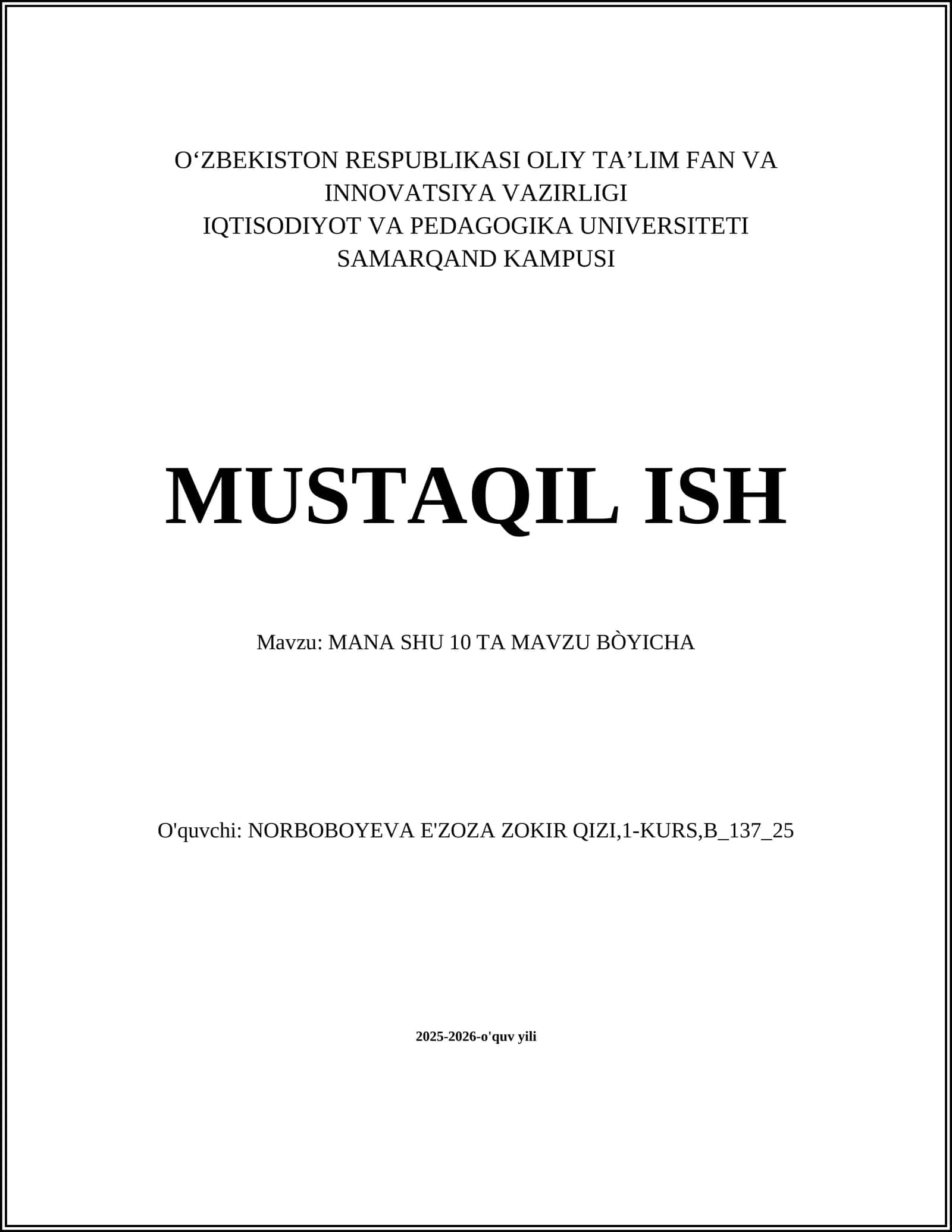 Matematika (Mathematics)