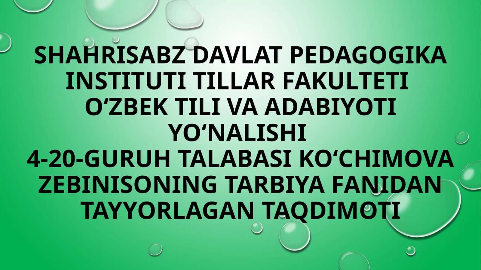 Taqdimot: OMMAVIY AXBOROT VOSITALARINING INSON VA JAMIYAT HAYOTIDAGI TA'SIRI HAMDA AXBOROT XURUJLARI