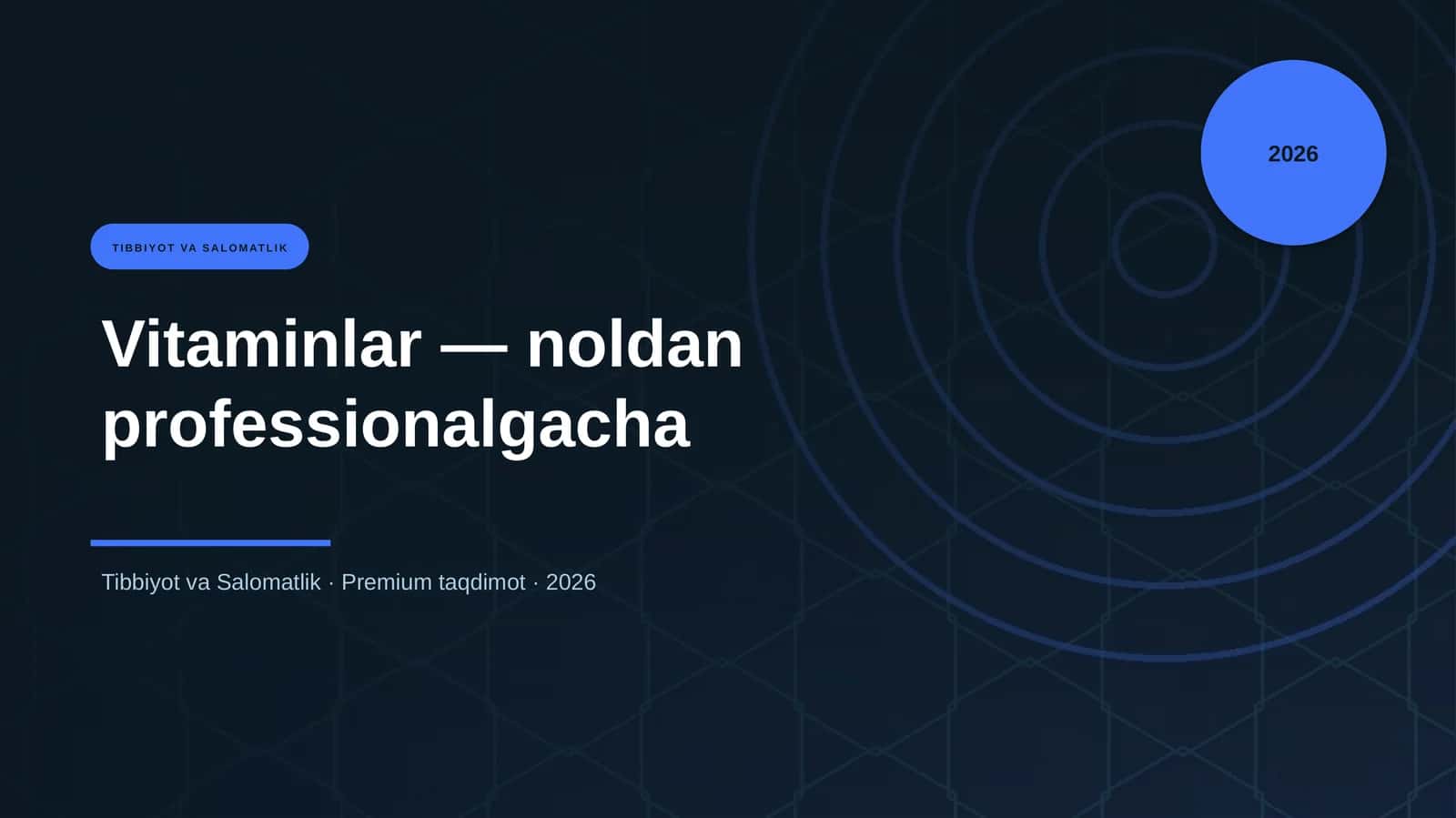 Vitaminlar — noldan professionalgacha