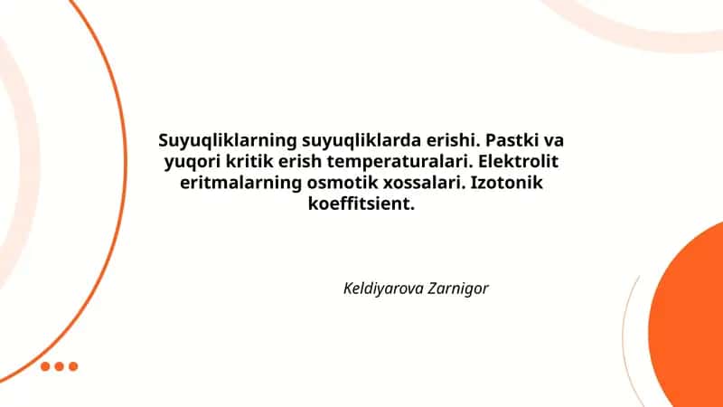 Suyuqliklarning suyuqliklarda erishi