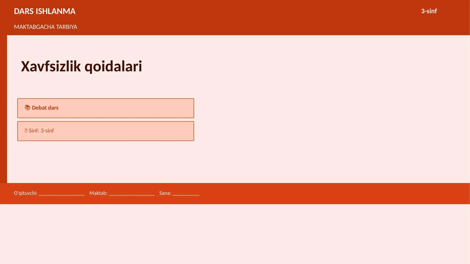 Xavfsizlik qoidalari