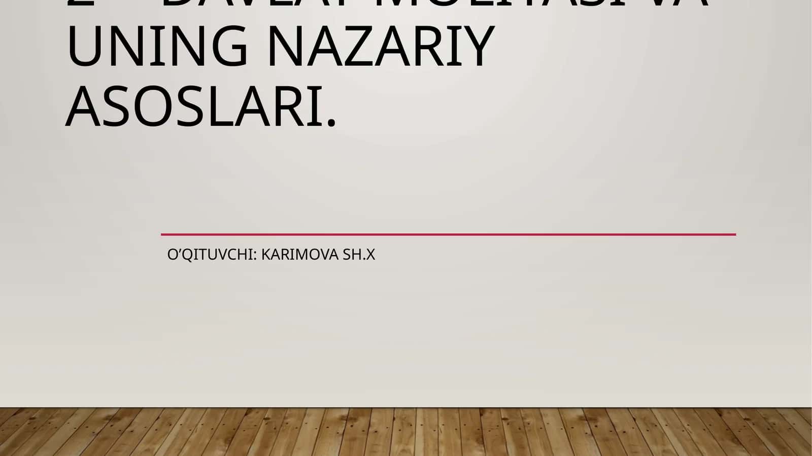 Davlat moliyasi va uning nazariy asoslari