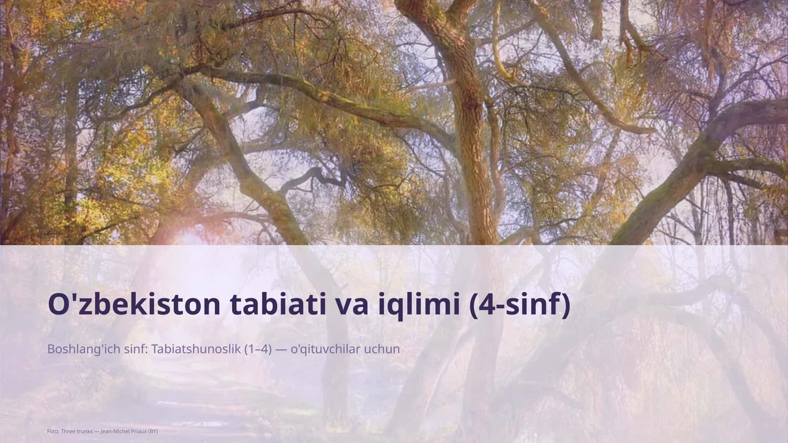 O'zbekiston tabiati va iqlimi (4-sinf)