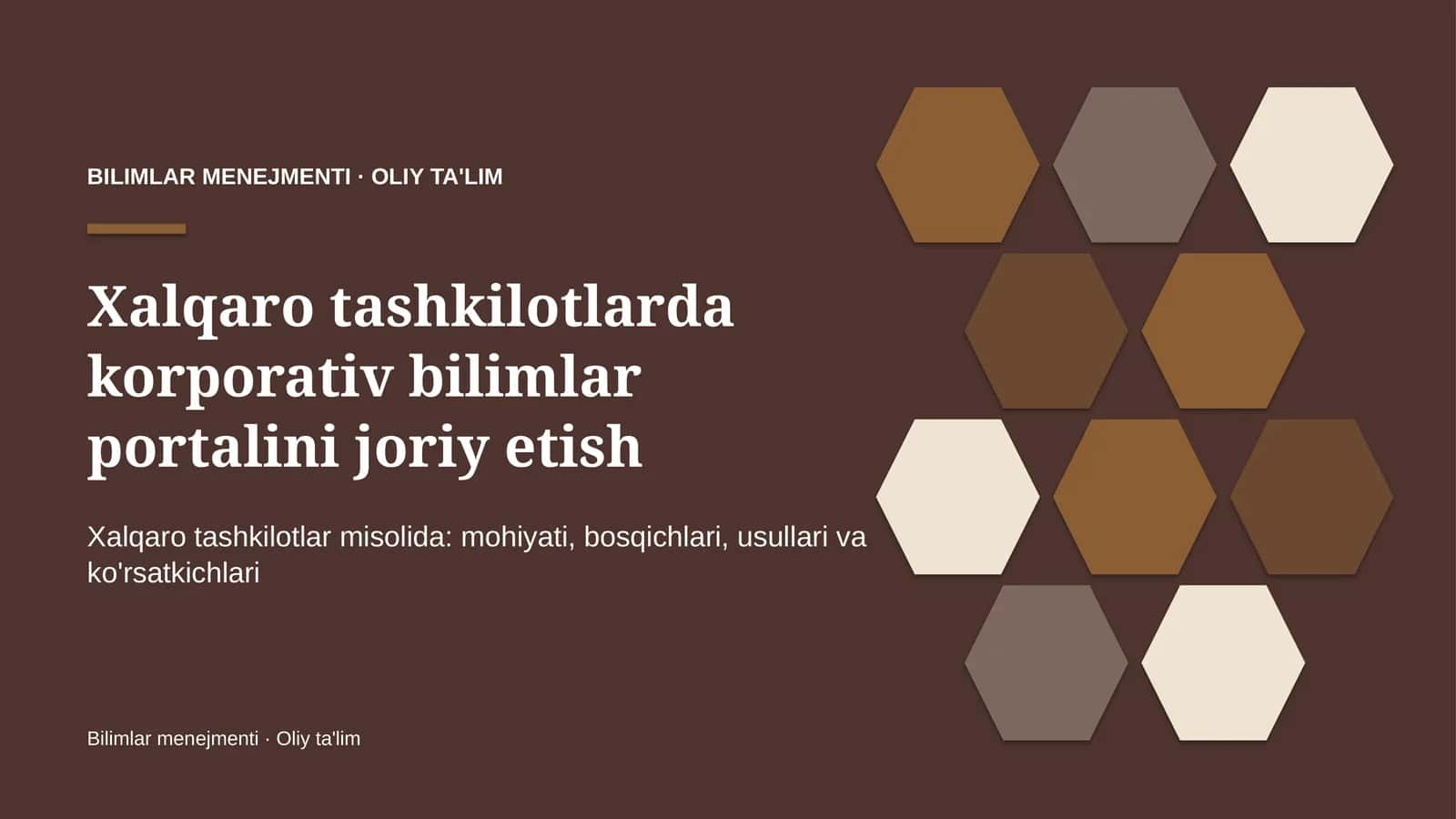 xalqaro tashkilotlarda korporativ bilimlar portalini joriy etish 6969