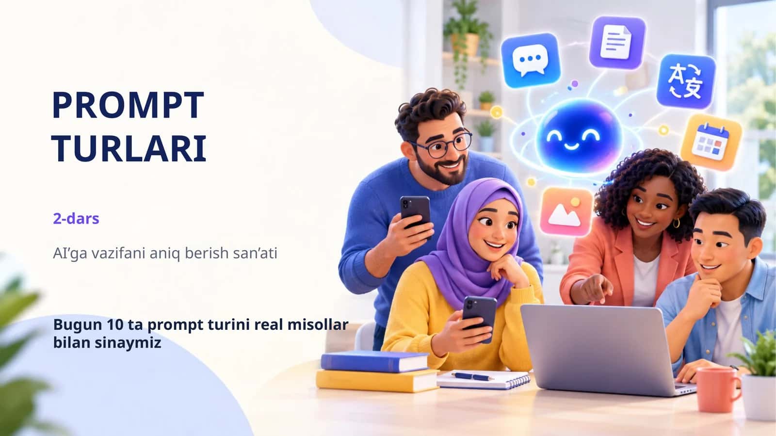 AI bilan tanishun. Prompt turlari.