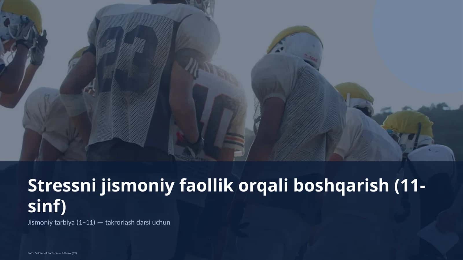 Stressni jismoniy faollik orqali boshqarish (11-sinf)