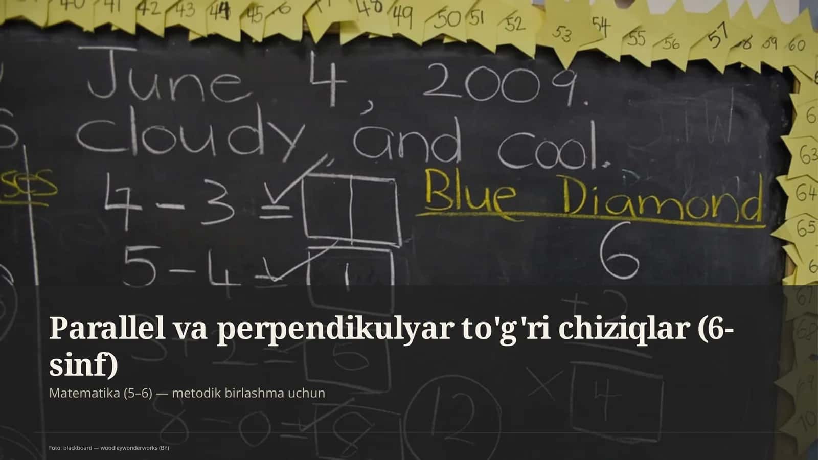 Parallel va perpendikulyar to'g'ri chiziqlar (6-sinf)