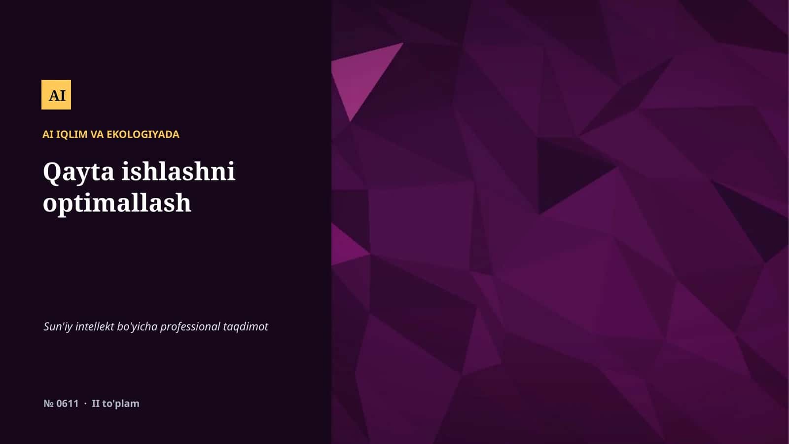 Iqlim va ekologiyada AI