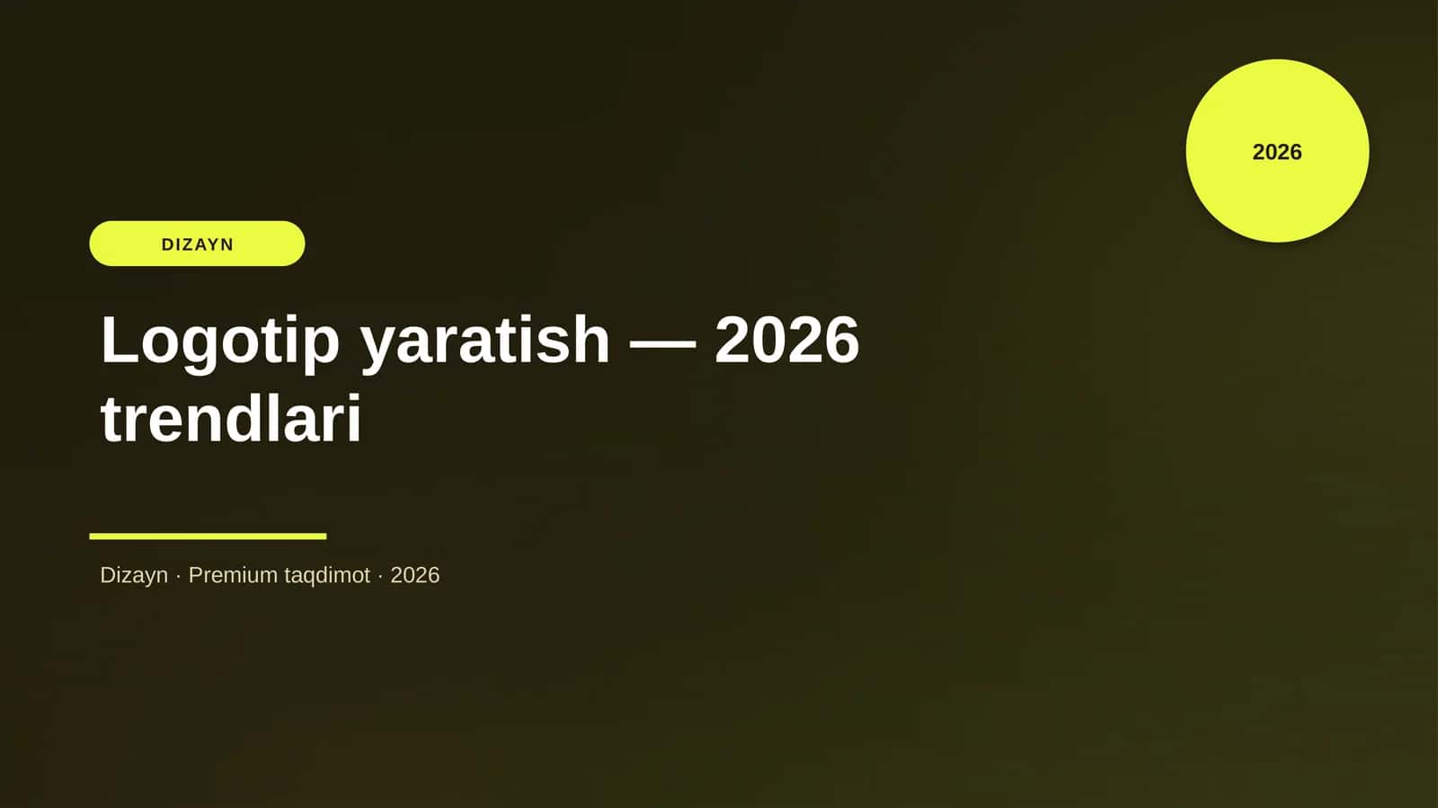 Logotip yaratish — 2026 trendlari
