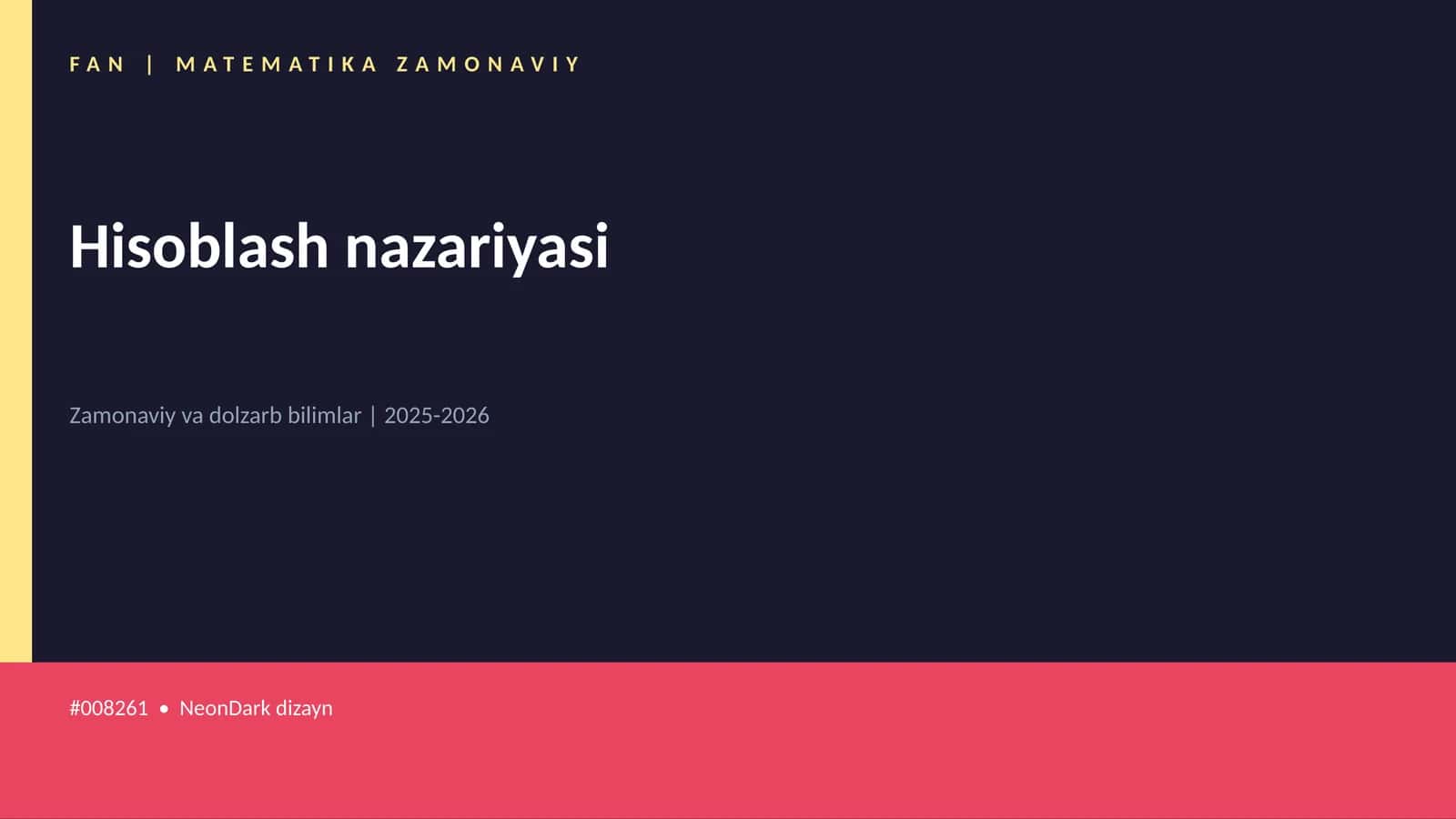 Hisoblash nazariyasi