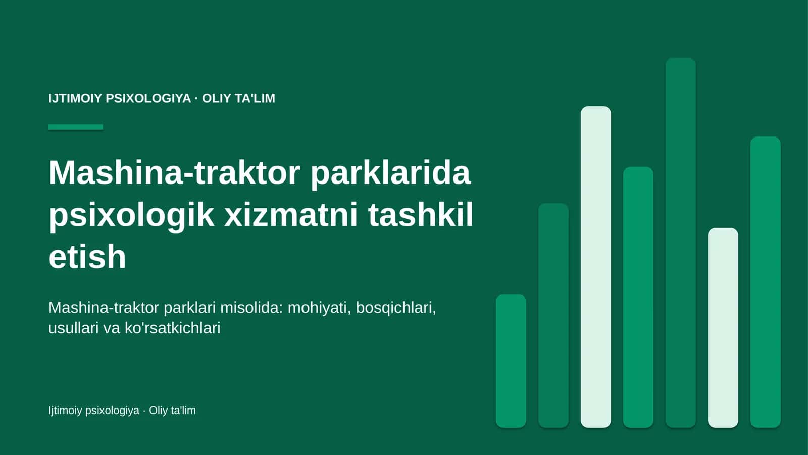 mashina traktor parklarida psixologik xizmatni tashkil etish 2703