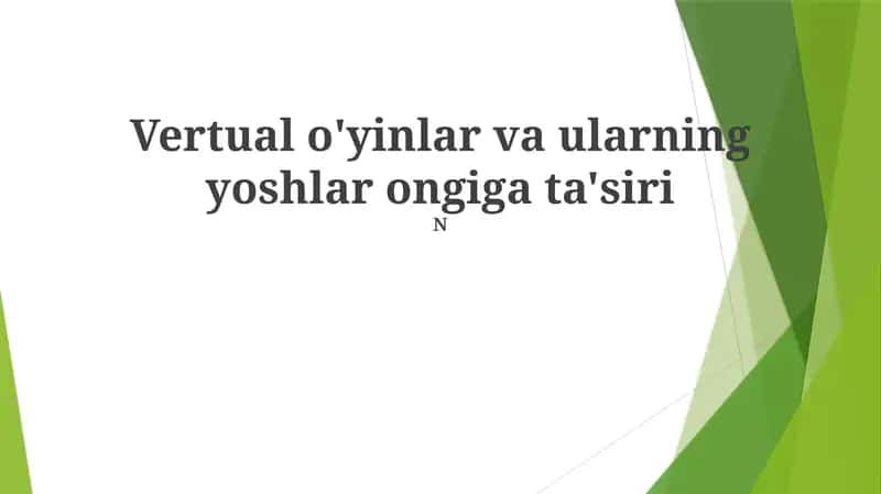 Kognitiv Ko'nikmalar va Virtual O'yinlar