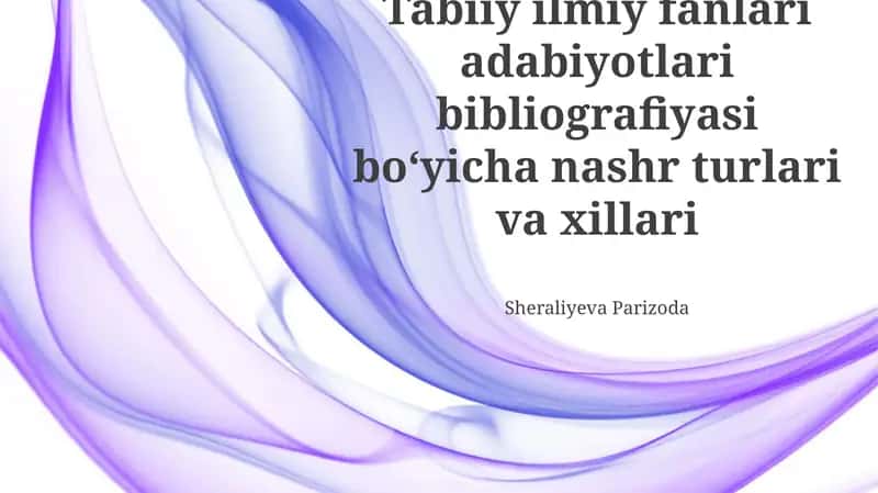 Tabiiy fanlar adabiyoti bibliografiyasi