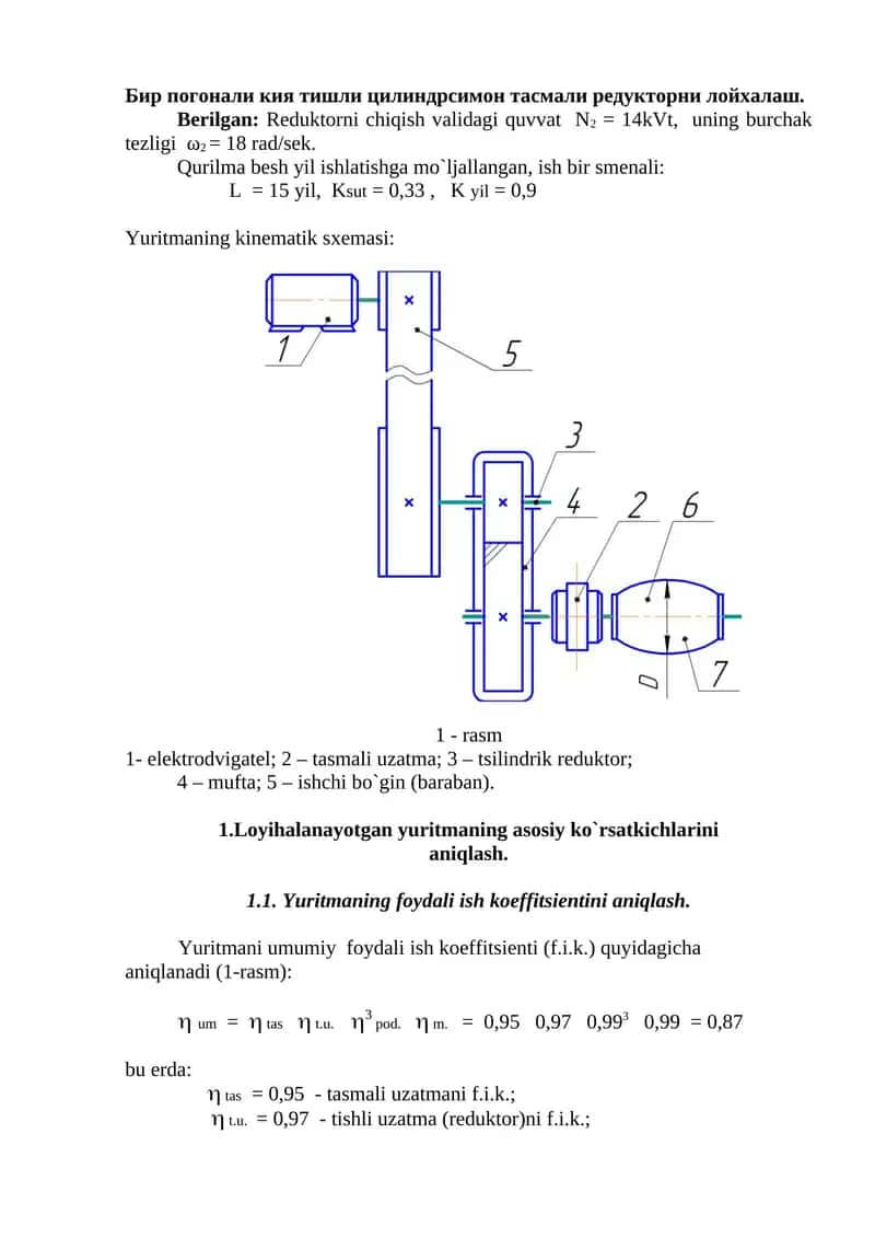 Kinematik sхema
