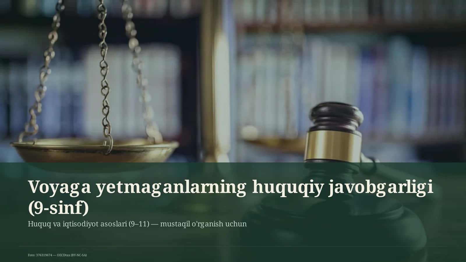 Huquq va iqtisodiyot asoslari (9–11)