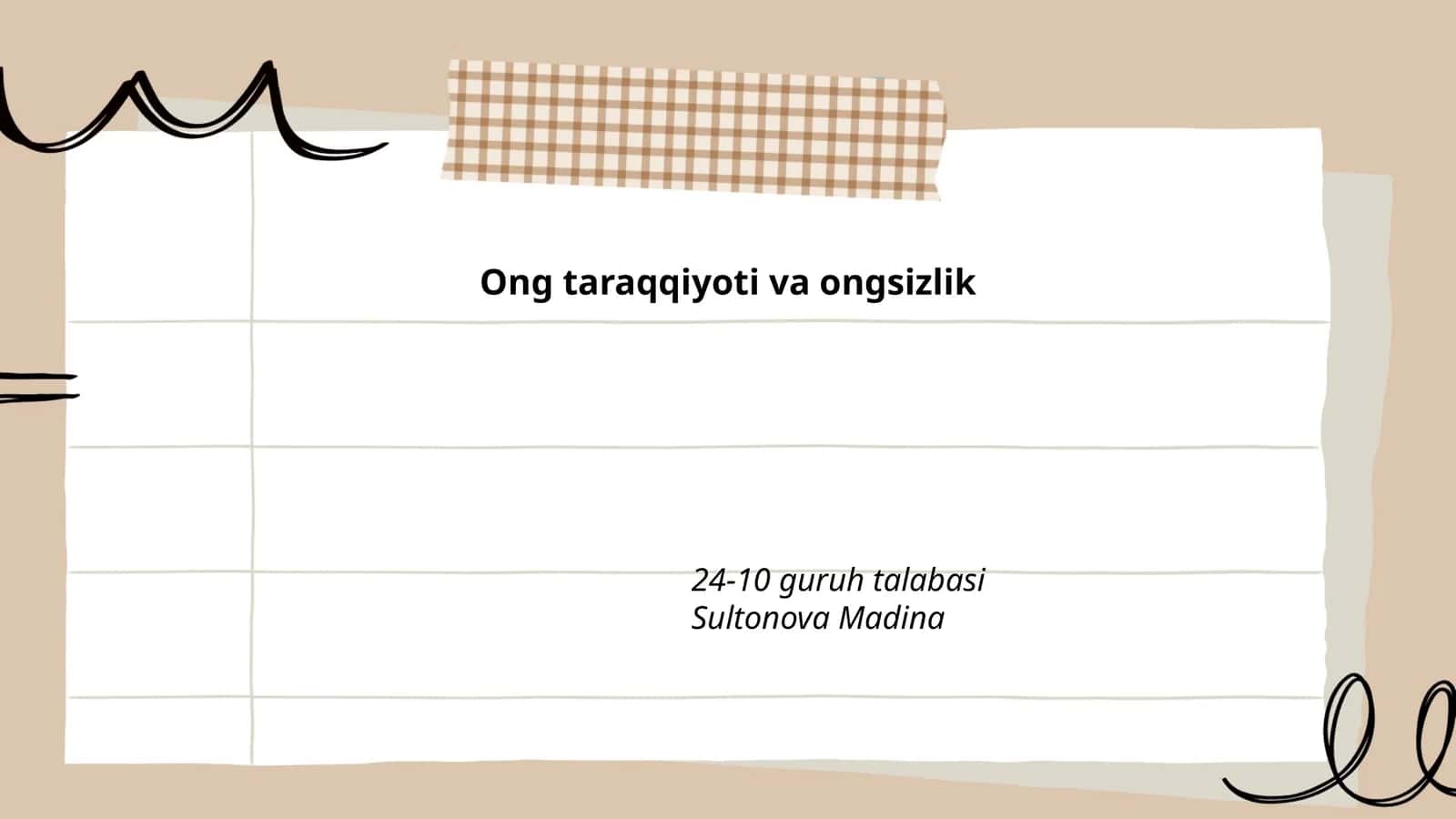 Ong taraqqiyoti va ongsizlik