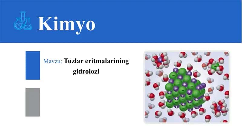 Tuzlar eritmalarining gidrolozi