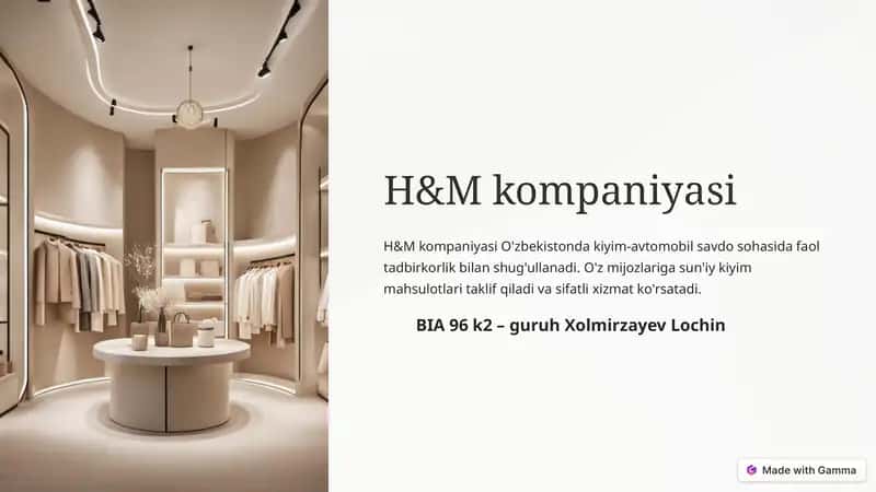 H&M kompaniyasi
