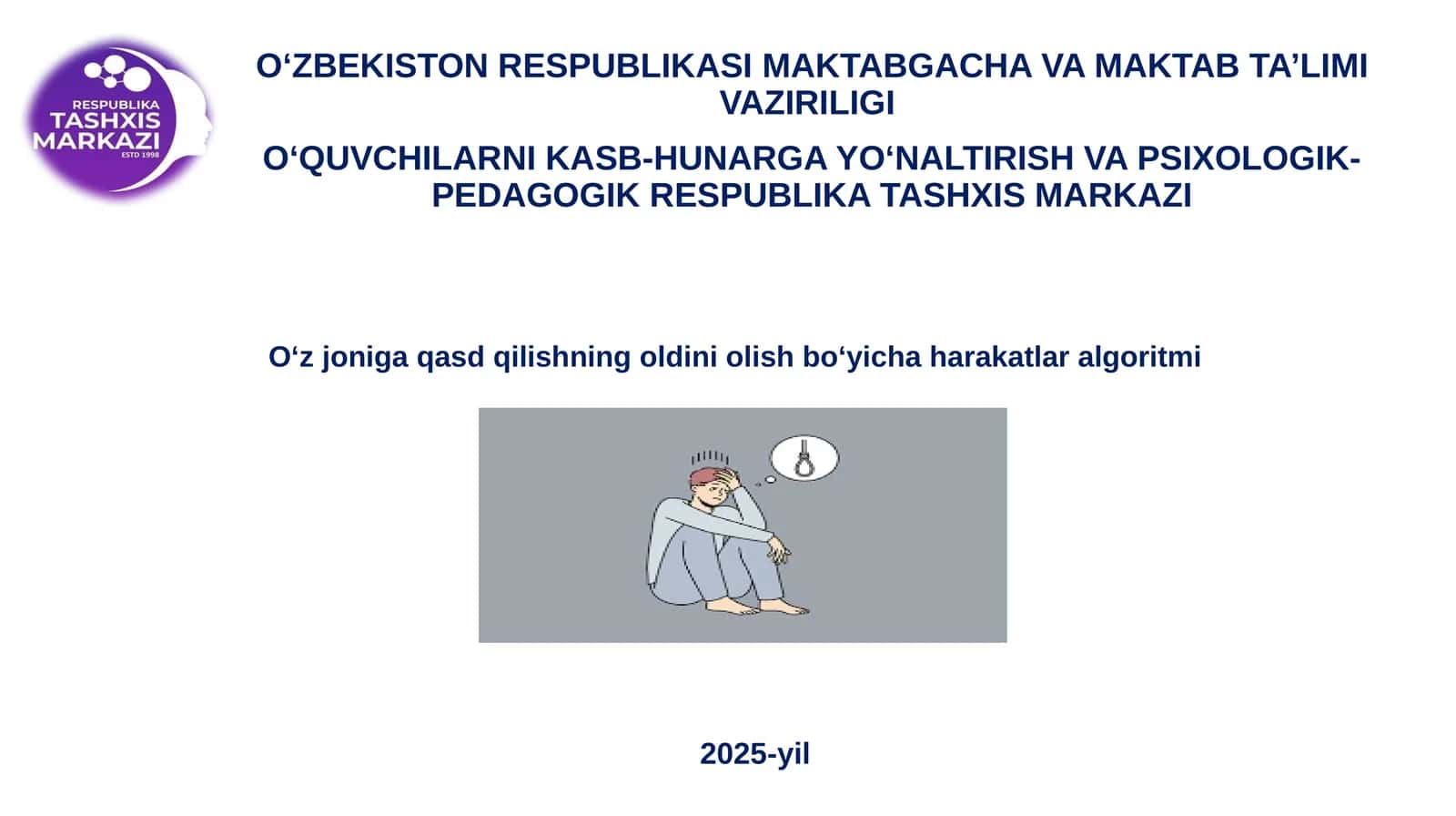Oʻz joniga qasd qilishning oldini olish boʻyicha harakatlar algoritmi