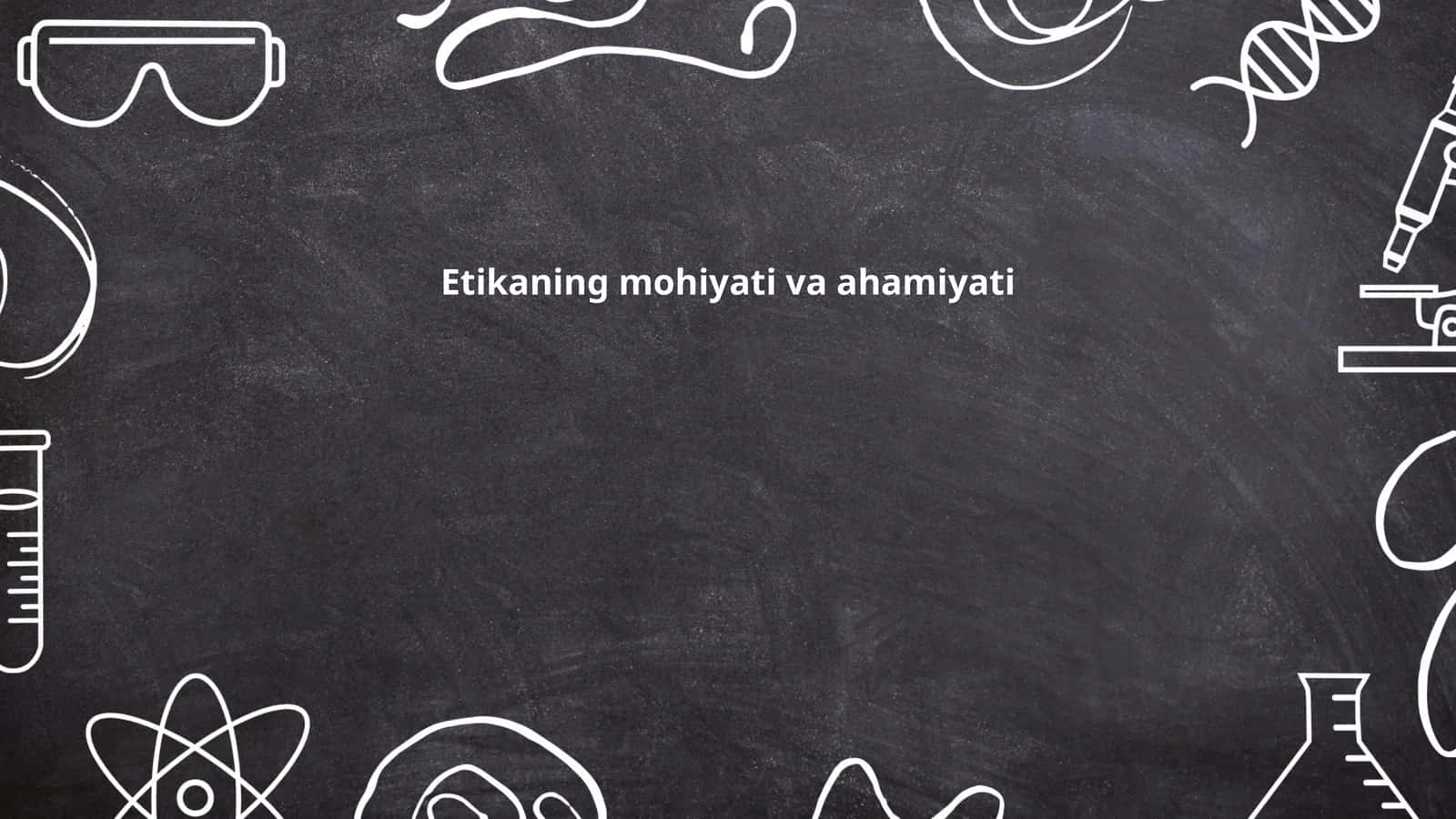 Etika va madaniyatning mohiyati