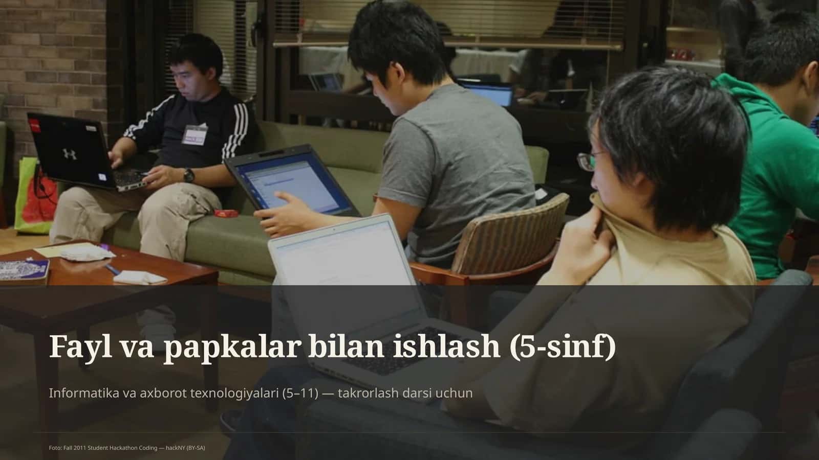 Fayl va papkalar bilan ishlash (5-sinf)