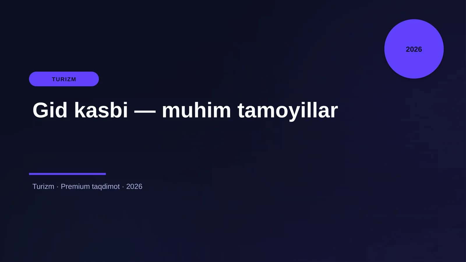 Gid kasbi — muhim tamoyillar